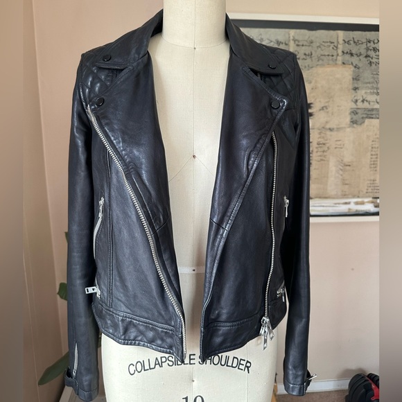 All Saints Leather CONROY Jacket: US 8 in “LIKE NEW CONDITION”. - Picture 2 of 11